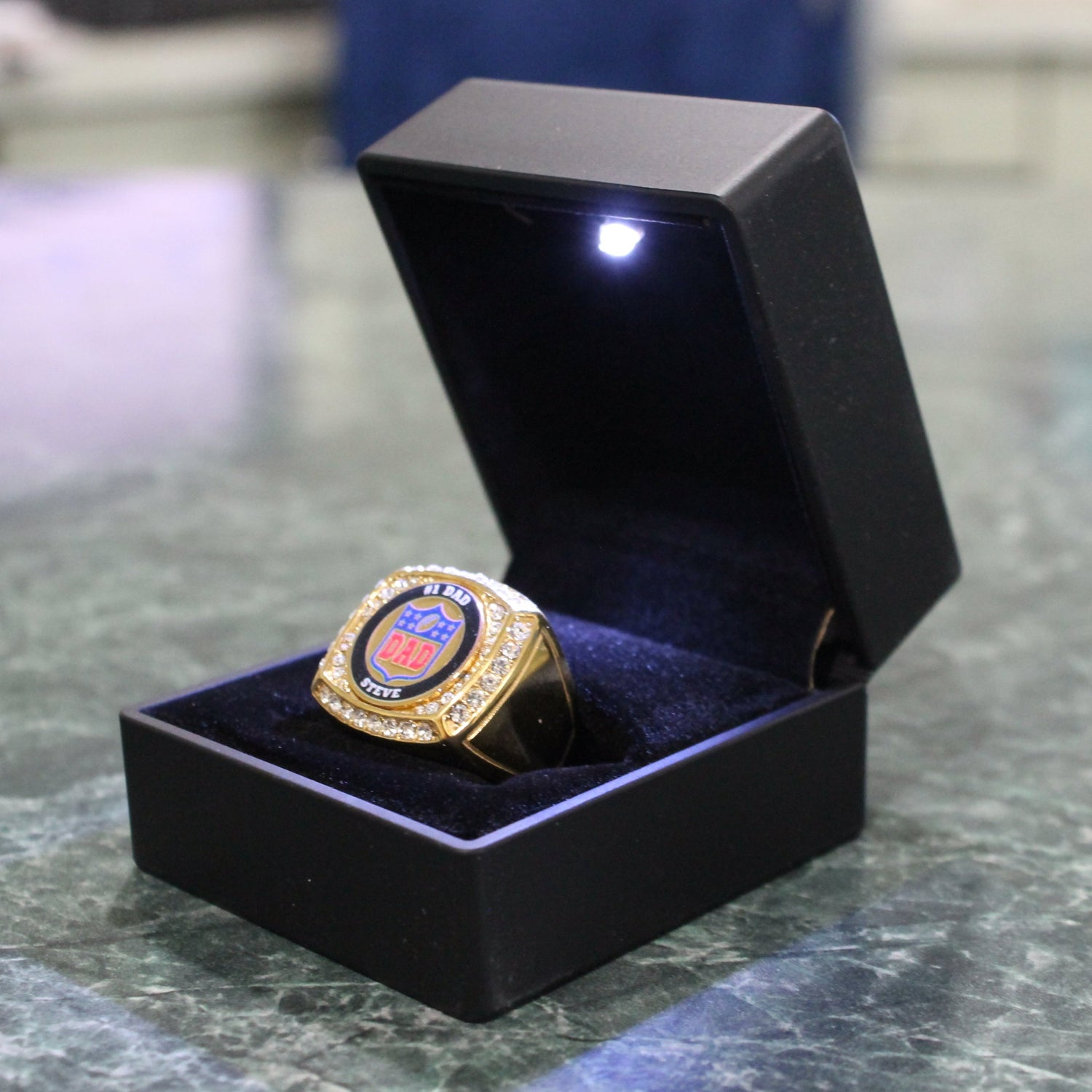 Custom Dad Football Logo Ring