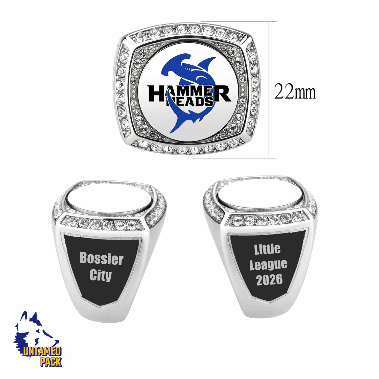 Bossier City Hammer Heads 2026 Little League Championship Ring