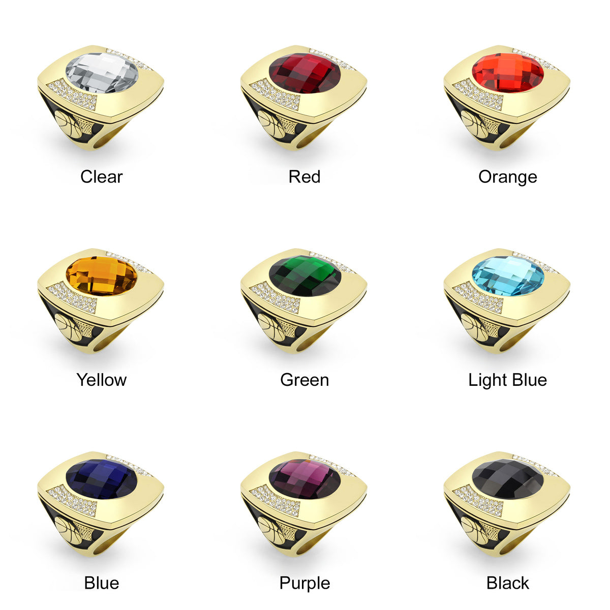 Personalized XL Basketball Championship Ring - MVP Ring, Coach's Ring, Hall of Fame