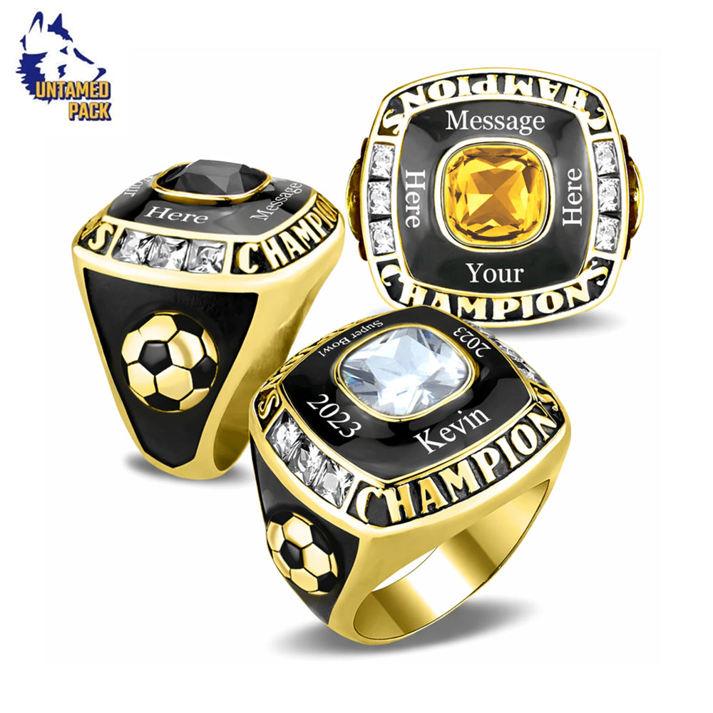 Personalized Soccer Championship Ring