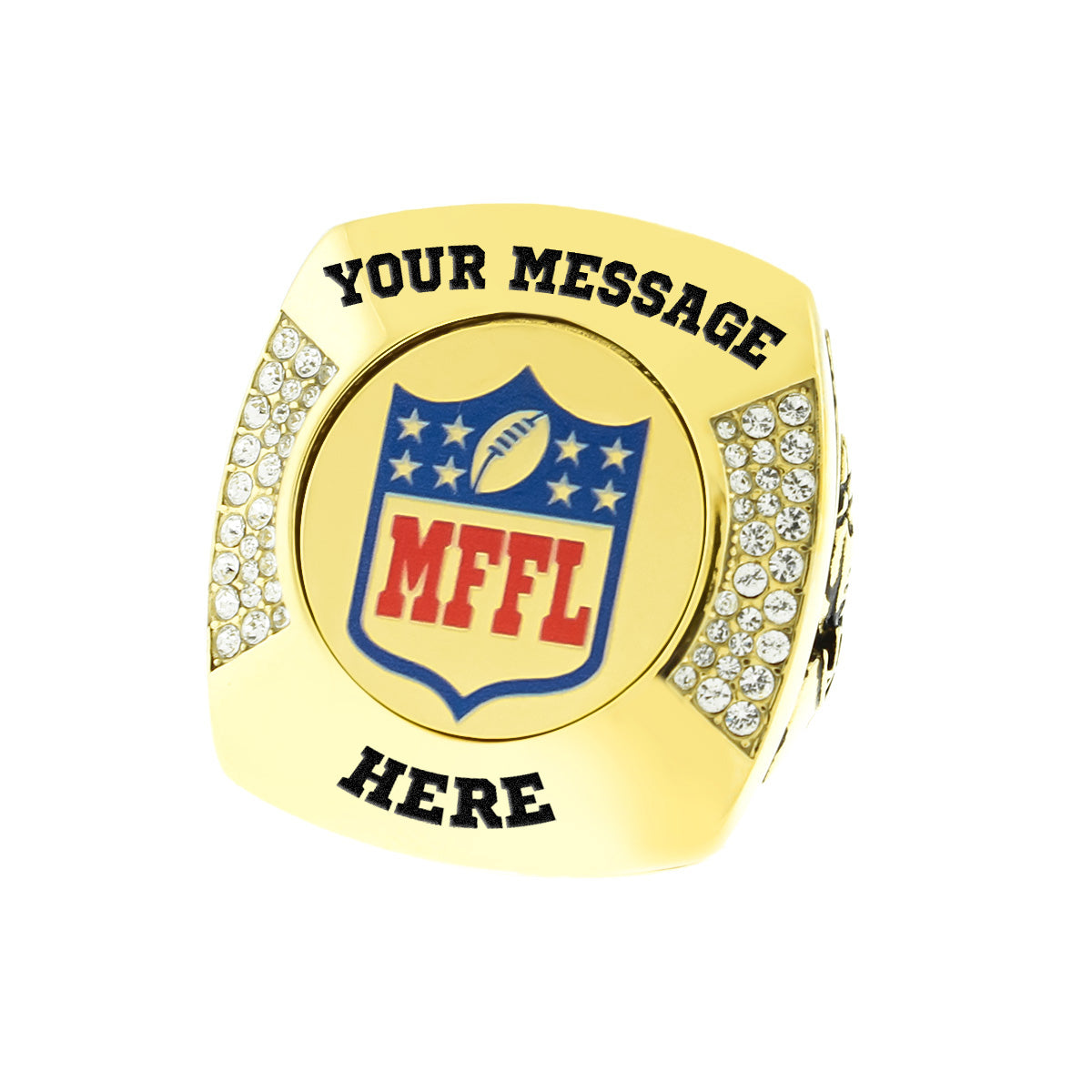 XL Custom Fantasy Football FFL Logo Ring