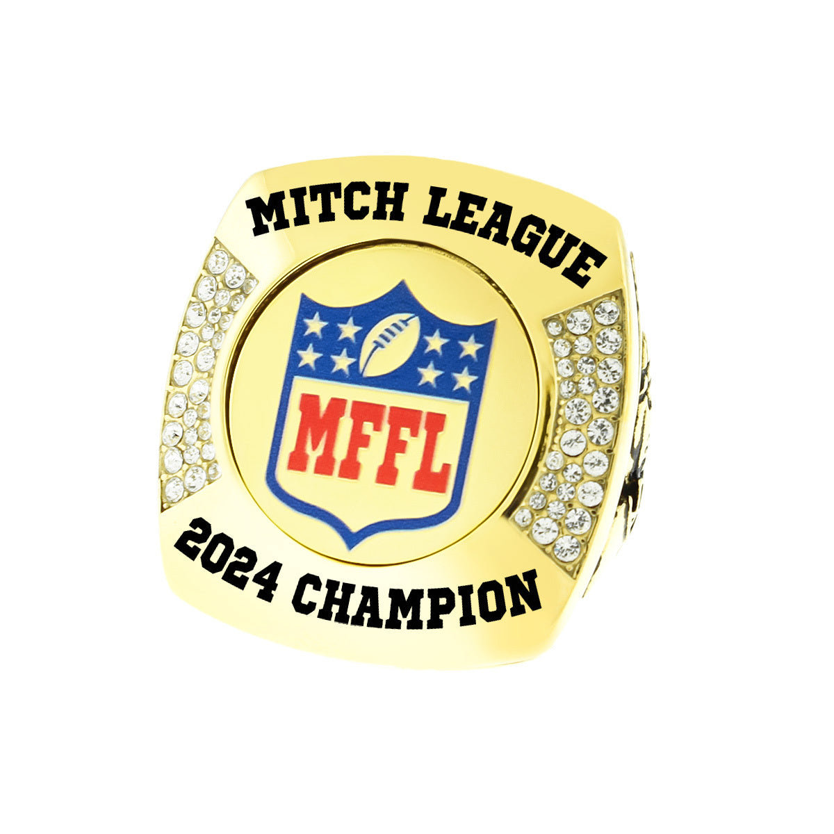 XL Custom Fantasy Football FFL Logo Ring