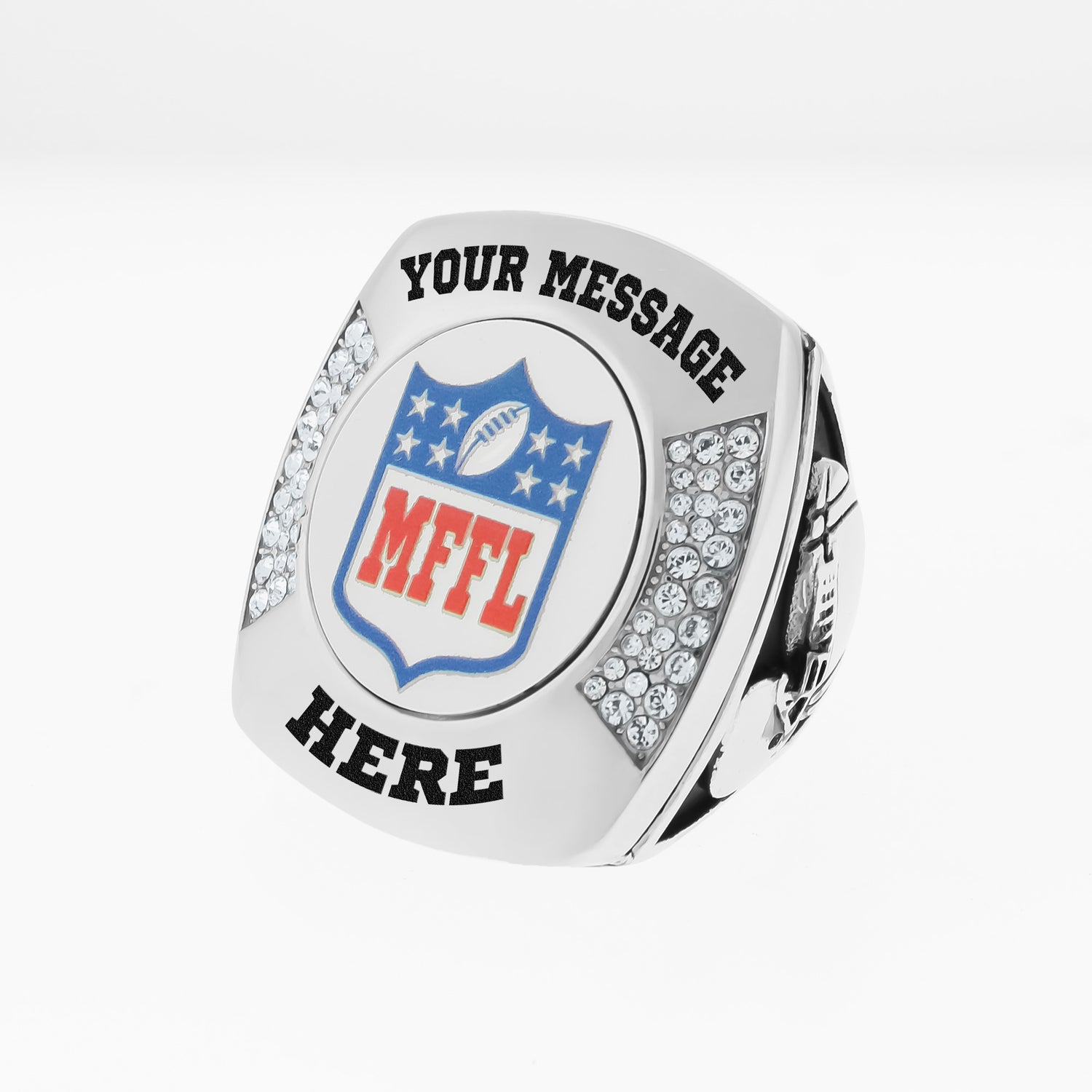 XL Custom Fantasy Football FFL Logo Ring