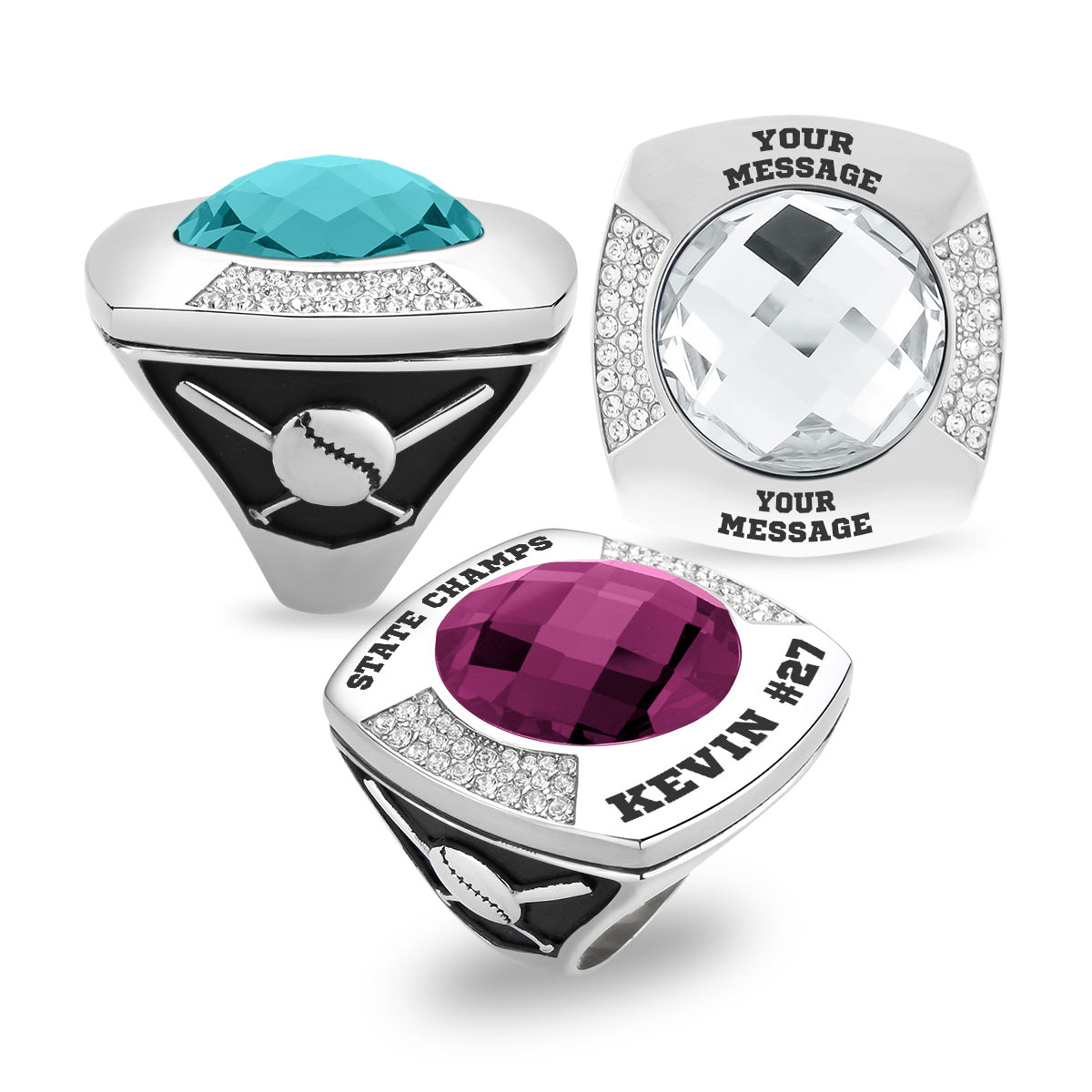 Personalized XL Baseball Championship Ring - MVP Ring, Coach's Ring, H ...