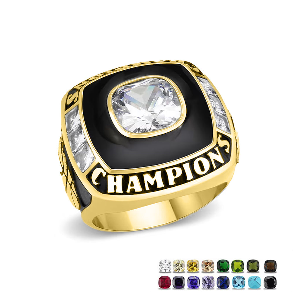 Personalized Gold Basketball Championship Ring