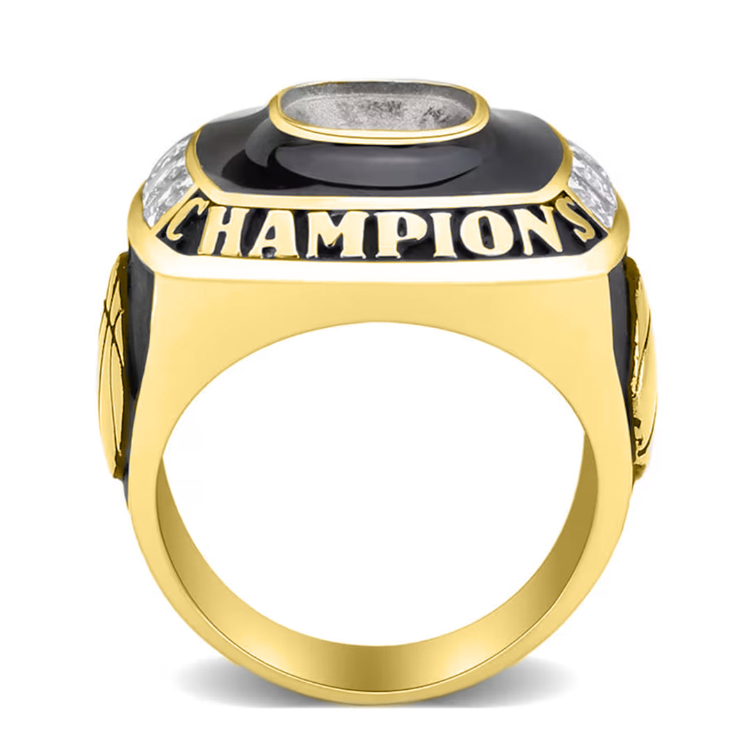 Personalized Gold Basketball Championship Ring