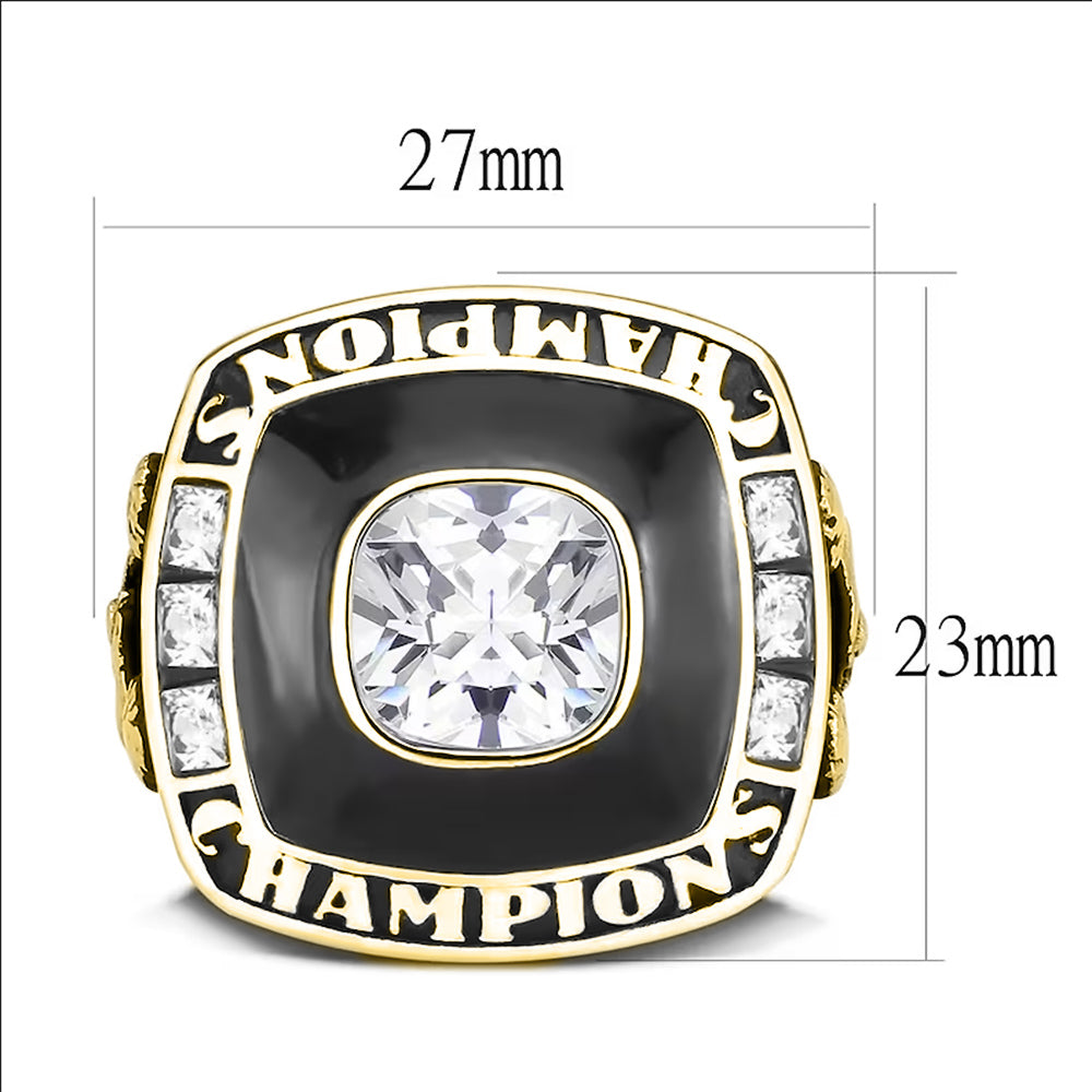 Personalized Gold Basketball Championship Ring