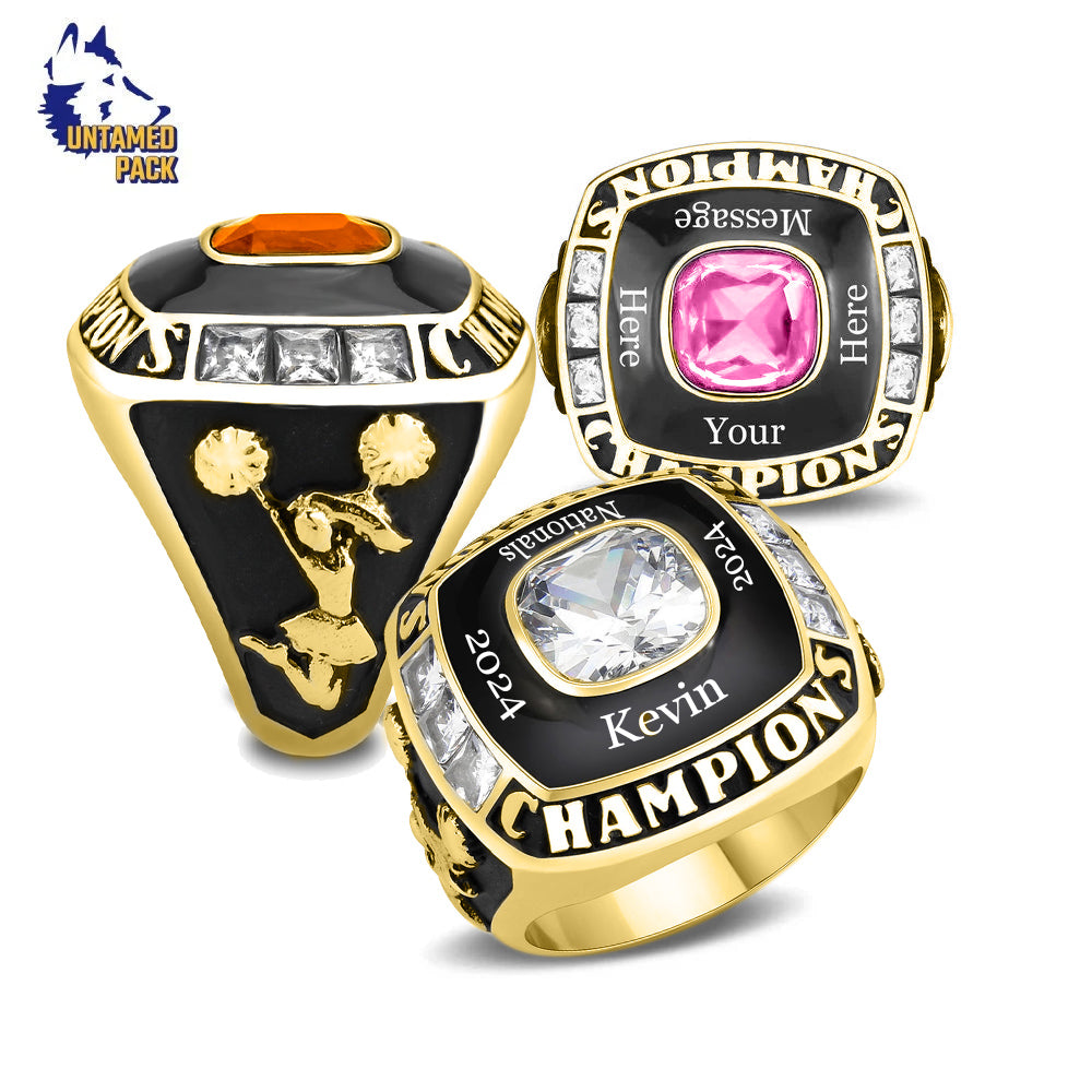 Personalized Gold Cheer Championship Ring – Untamed Pack