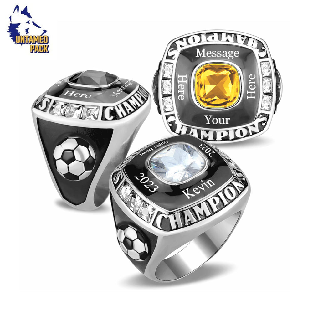 Personalized Soccer Championship Ring